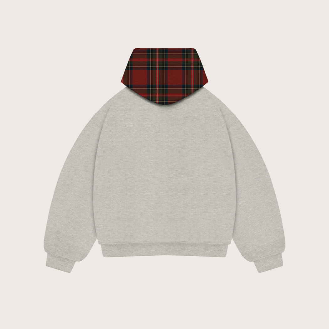 TARTAN HOOD ZIPPER