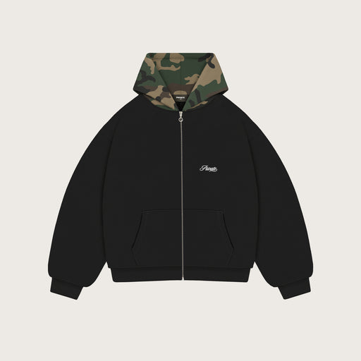 CAMO HOOD ZIPPER