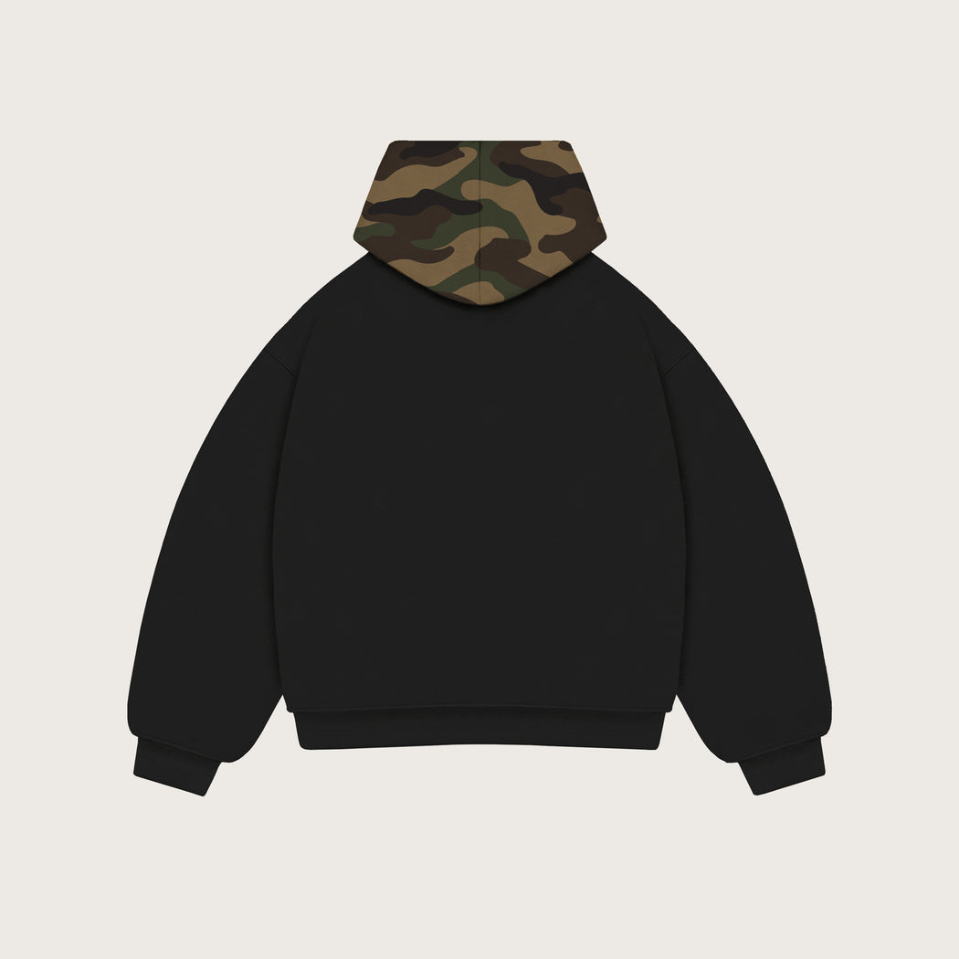 CAMO HOOD ZIPPER