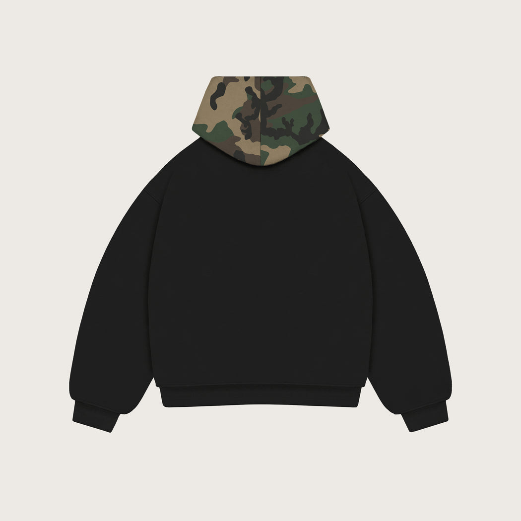 CAMO HOOD ZIPPER